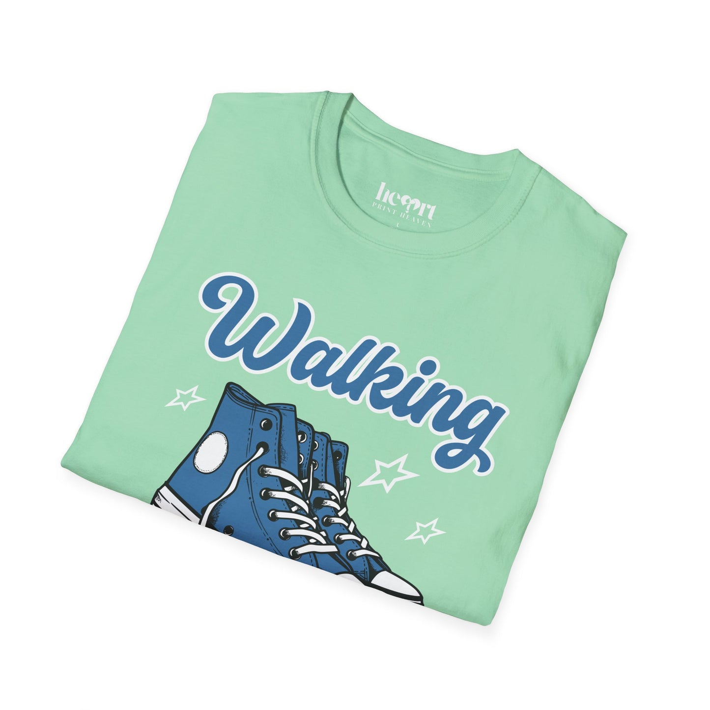 Walking Buddies Blue Shoes T-Shirt 👟🚶‍♀️ | Fun Fitness & Friendship Tee