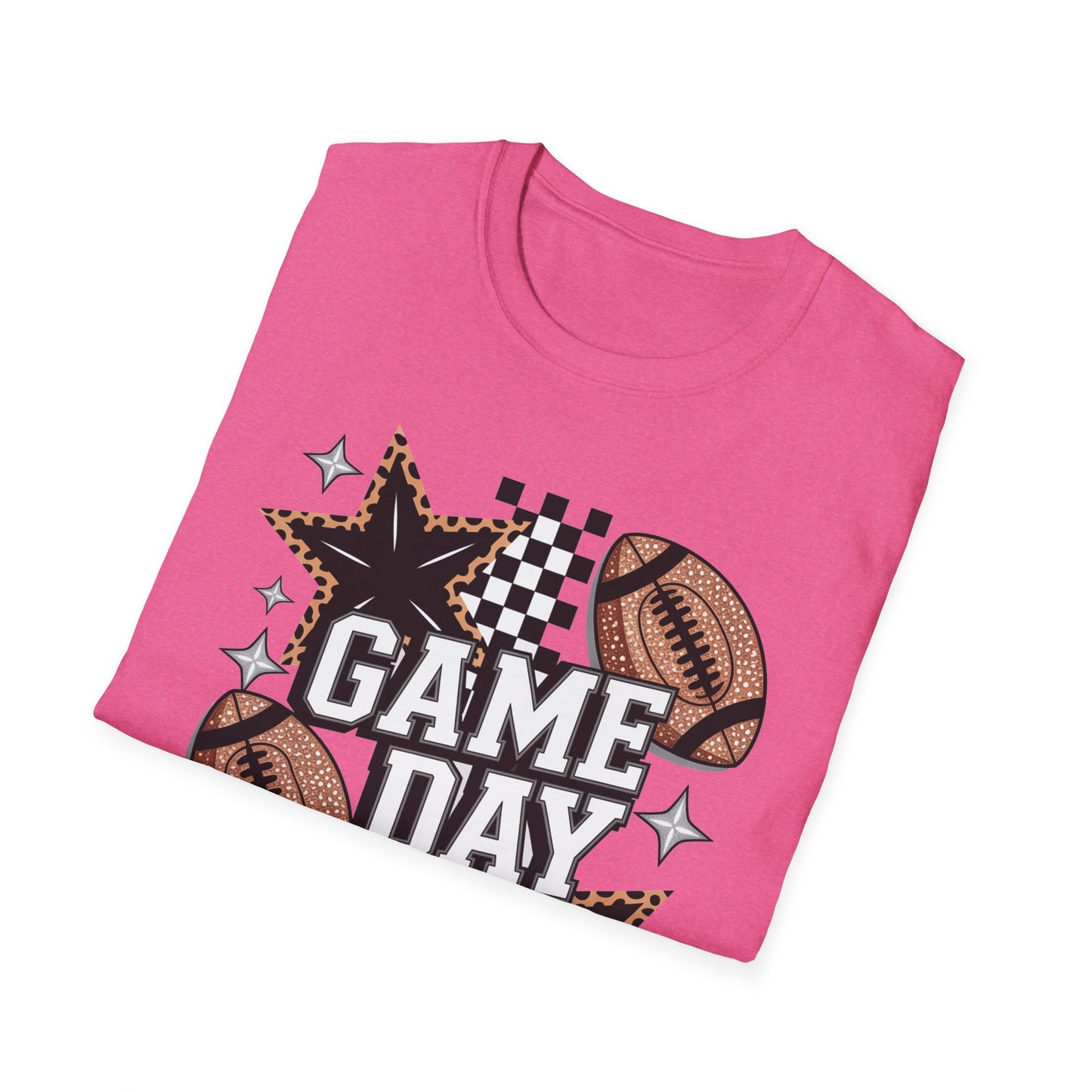 Game Day Leopard Football Tee – Women's & Men's Football Graphic T-Shirt