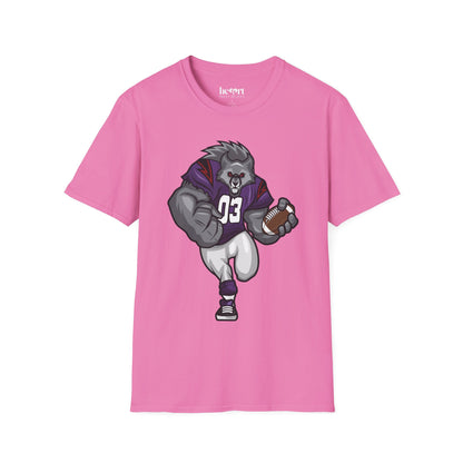 Big Bad Wolf American Football Mascot T-Shirt – Bold Sports Fan Apparel 🏈🐺