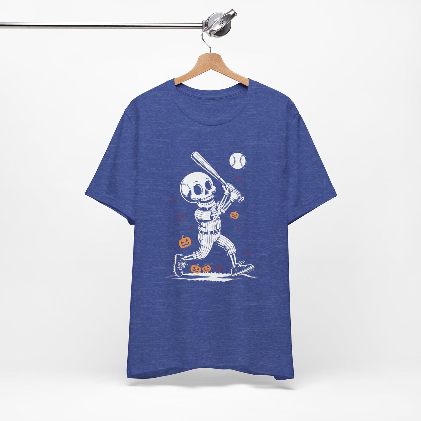 Skeleton Halloween Baseball T-shirt