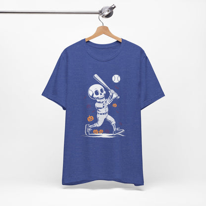 Skeleton Halloween Baseball T-shirt