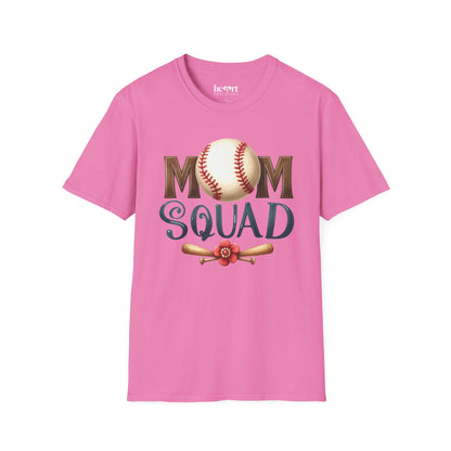 Mom Squad Baseball T-Shirt ⚾🌸 – Game Day Tee for Proud Baseball Moms