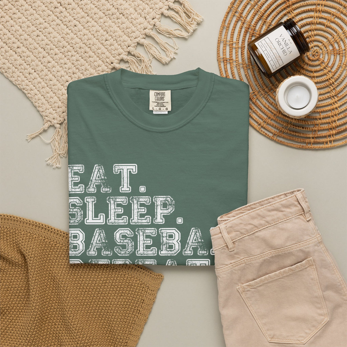 Eat Sleep Baseball Repeat T-Shirt ⚾ | Distressed Baseball Lover Graphic Tee
