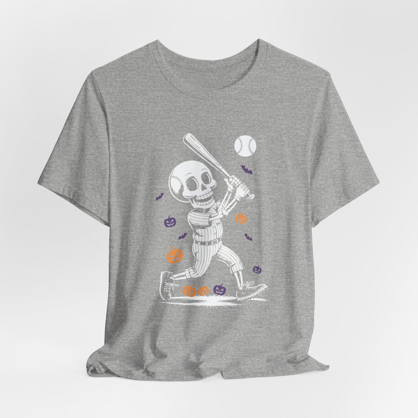 Skeleton Halloween Baseball T-shirt