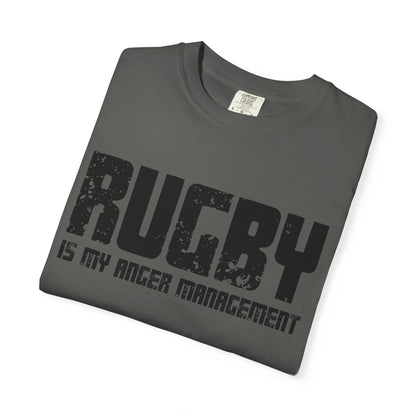 Rugby Is My Anger Management T-Shirt 🏉 | Funny Rugby Fan Statement Tee