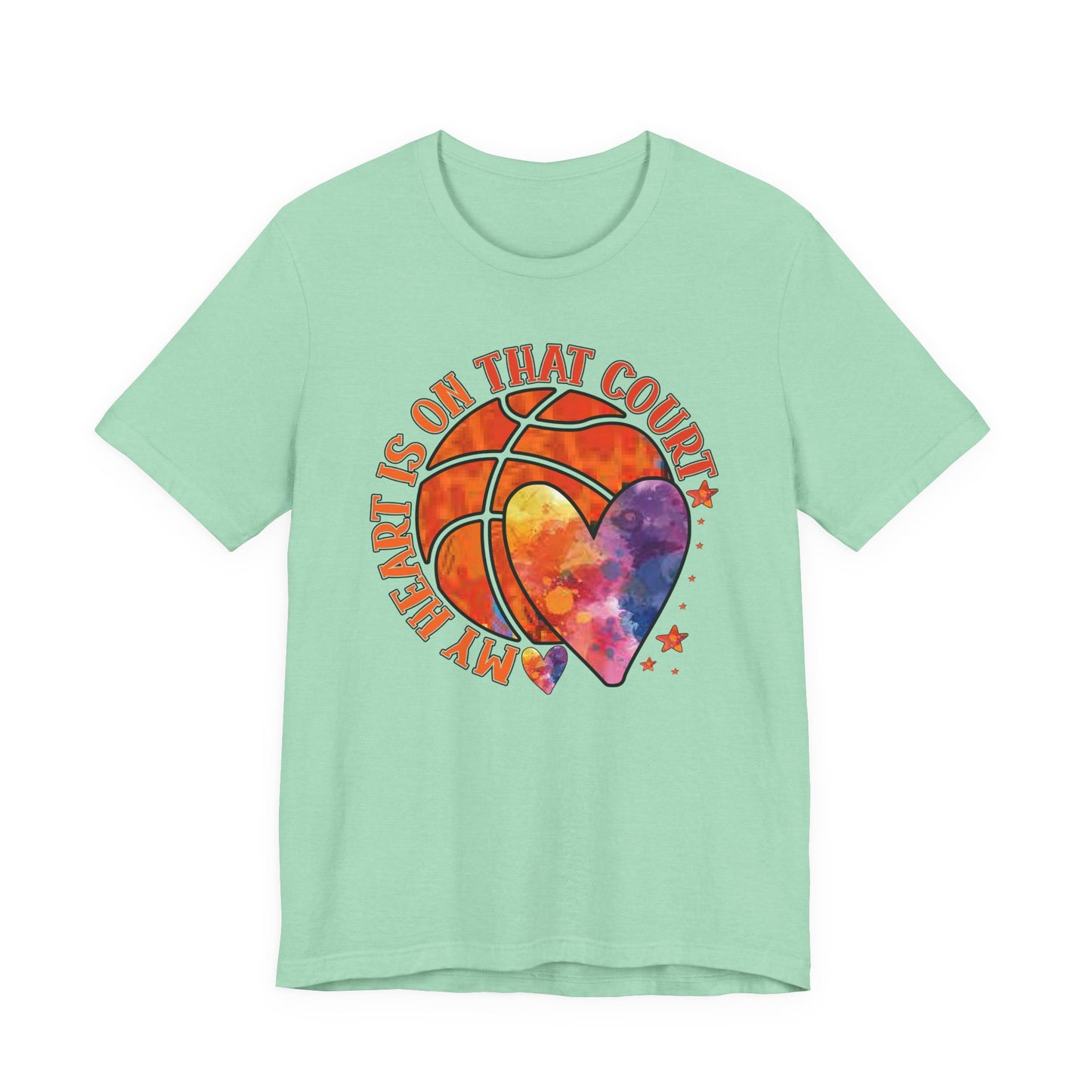 My Heart Is On That Court Basketball T-shirt