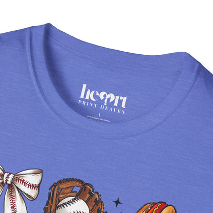 Glitter Baseball Sports T-Shirt – Sparkly Baseball Tee for Fans & Players