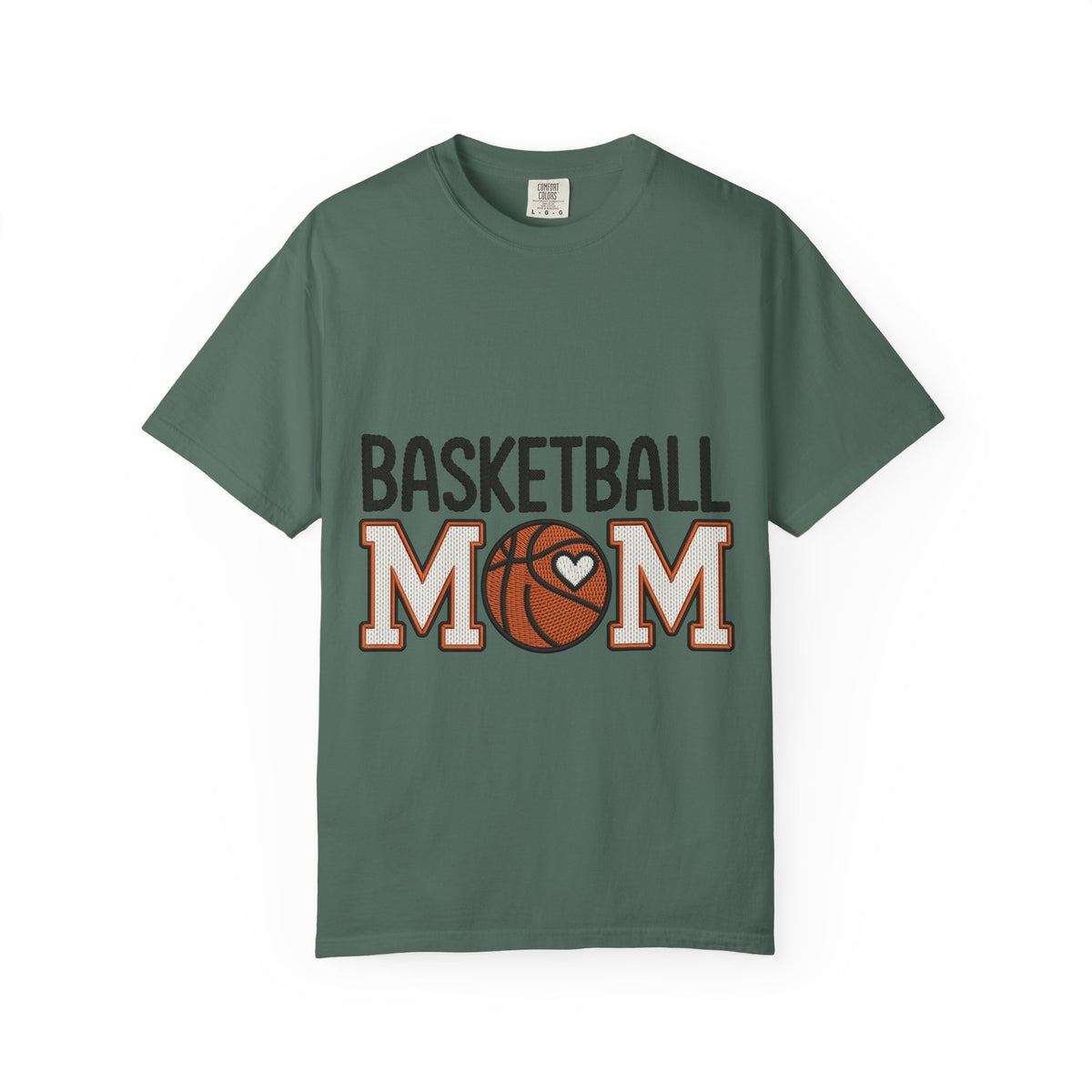 Basketball Mom Faux Embroidery T-Shirt 🏀 | Game Day Sports Mom Tee