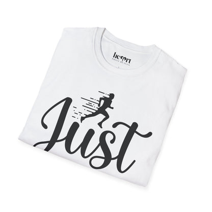Just Keep Running T-Shirt – Motivational Running Shirt for Marathon & Fitness Enthusiasts