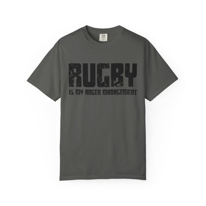 Rugby Is My Anger Management T-Shirt 🏉 | Funny Rugby Fan Statement Tee