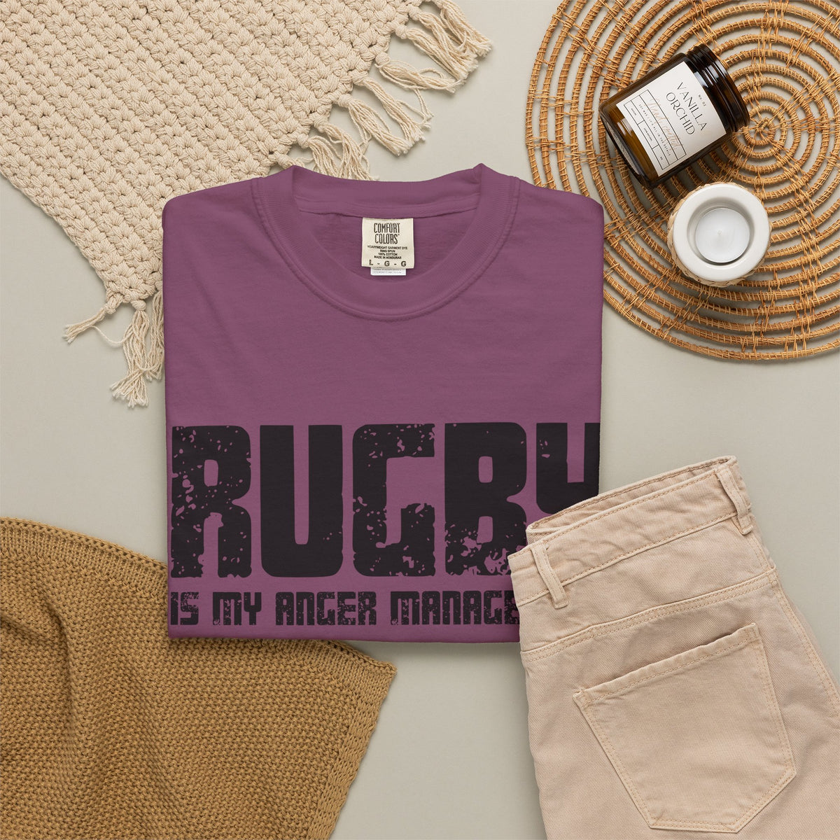 Rugby Is My Anger Management T-Shirt 🏉 | Funny Rugby Fan Statement Tee