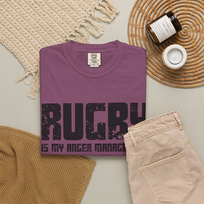 Rugby Is My Anger Management T-Shirt 🏉 | Funny Rugby Fan Statement Tee