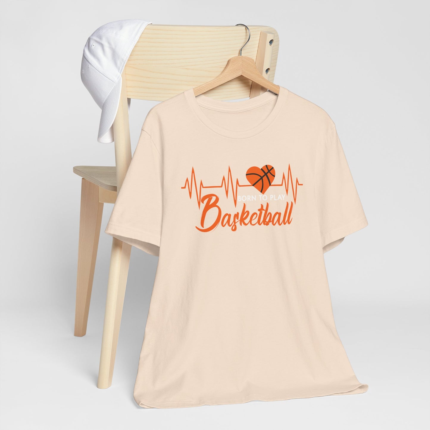 Born To Play Basketball funny Heartbeat Basketball T-Shirt