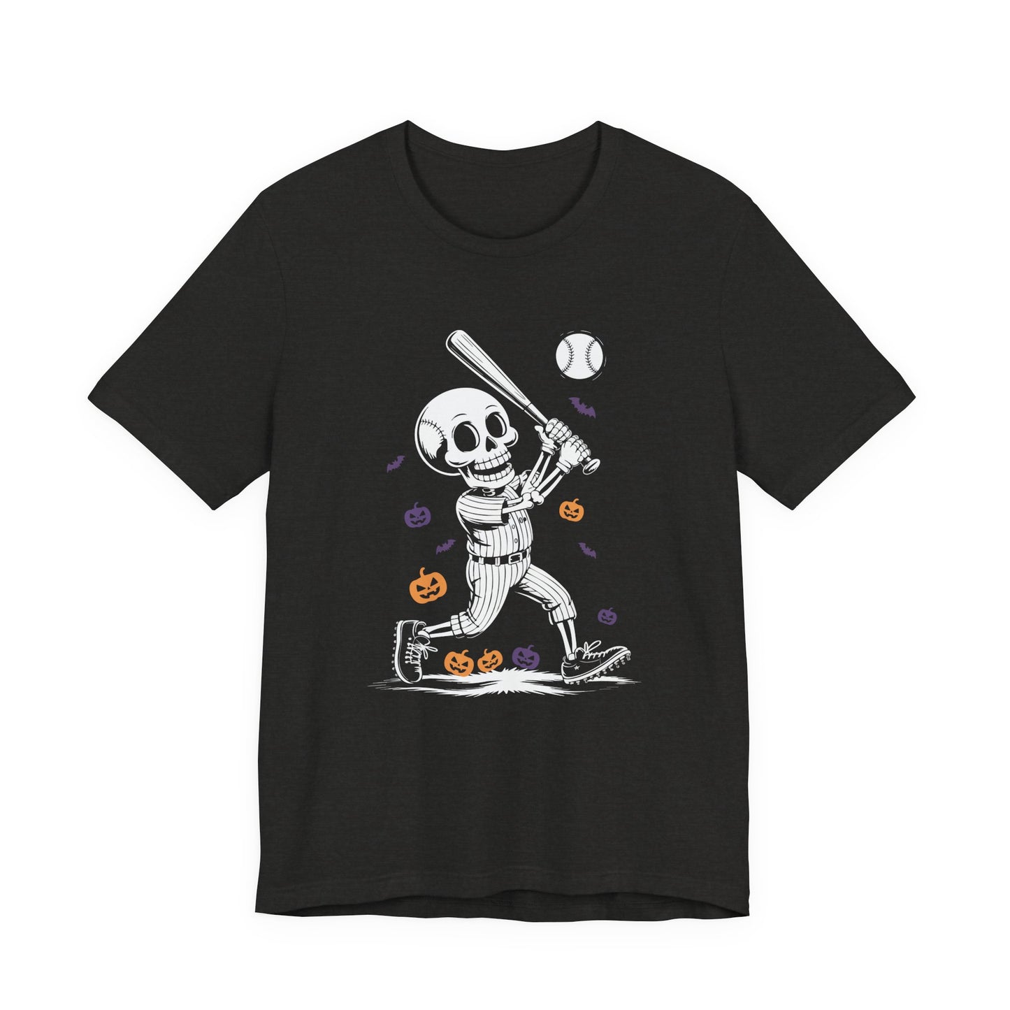 Skeleton Halloween Baseball T-shirt