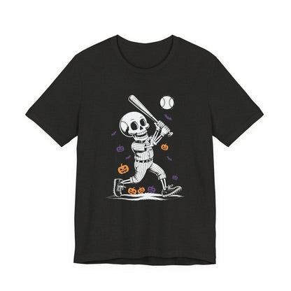 Skeleton Halloween Baseball T-shirt