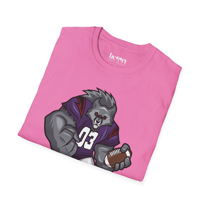 Big Bad Wolf American Football Mascot T-Shirt – Bold Sports Fan Apparel 🏈🐺