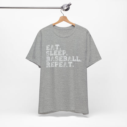 EAT SLEEP BASEBALL REPEAT Baseball T-shirt