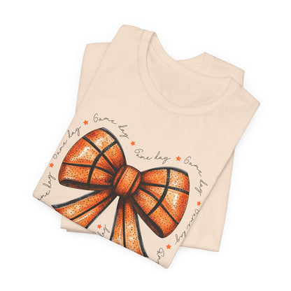 Game Day Bow Basketball T-shirt