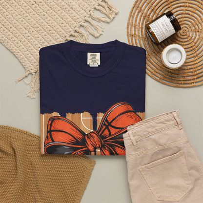 Basketball Bow T-Shirt 🏀 | Team Mom Game Day Tee