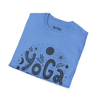 Yoga Doodle Lettering – Artistic & Meditative T-Shirt 🧘‍♀️✨