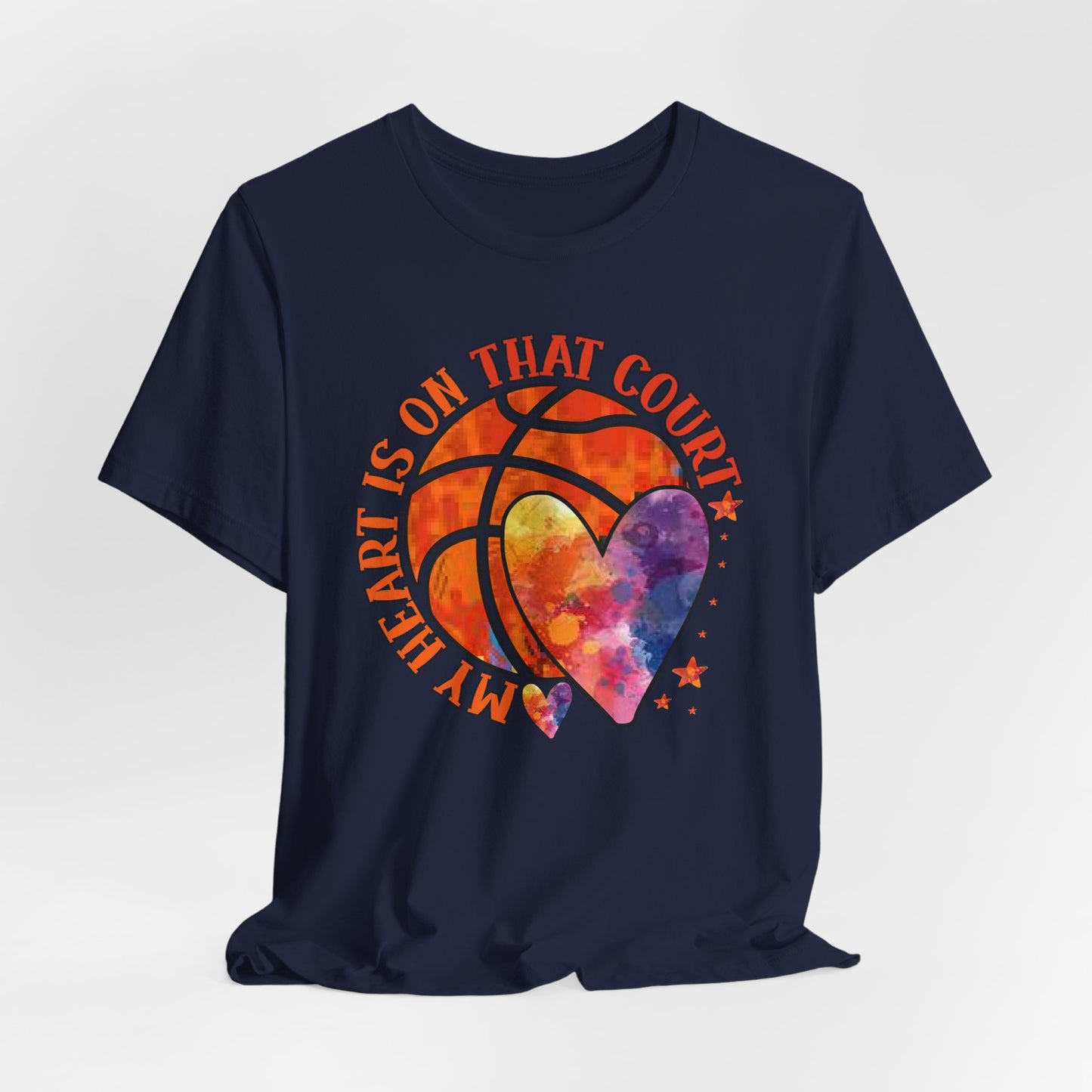 My Heart Is On That Court Basketball T-shirt