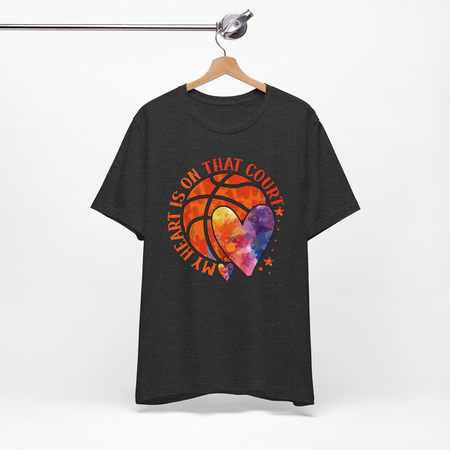 My Heart Is On That Court Basketball T-shirt