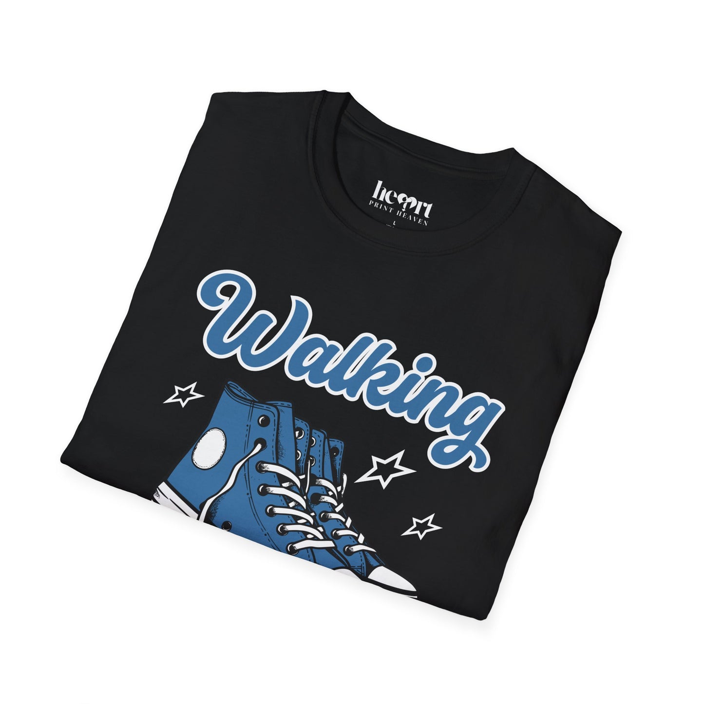 Walking Buddies Blue Shoes T-Shirt 👟🚶‍♀️ | Fun Fitness & Friendship Tee