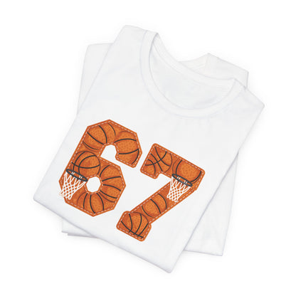 67 Basketball T-Shirt – Unique Basketball Graphic Tee for Fans & Players