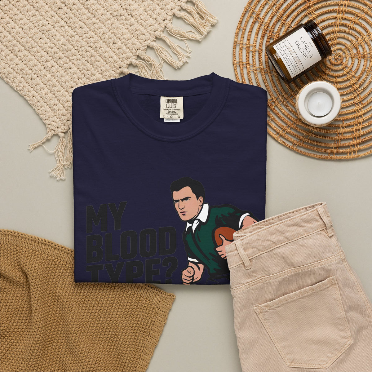 My Blood Type? Rugby Positive T-Shirt 🏉 | Funny Rugby Enthusiast Tee