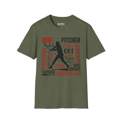 Sparkling Baseball Graphic T-Shirt – Glitter Sports Tee for Enthusiasts ✨⚾