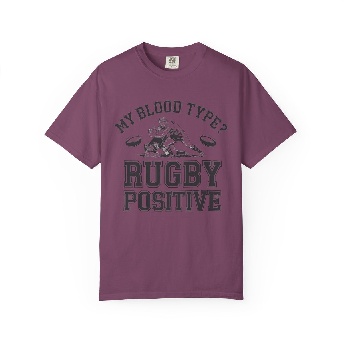 My Blood Type? Rugby Positive Version 2 T-Shirt 🏉 | Funny Rugby Enthusiast Tee