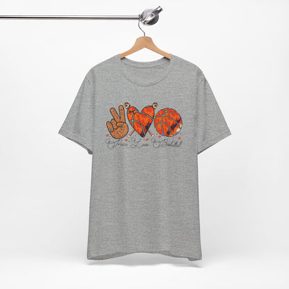 Peace, Love, Basketball T-shirt