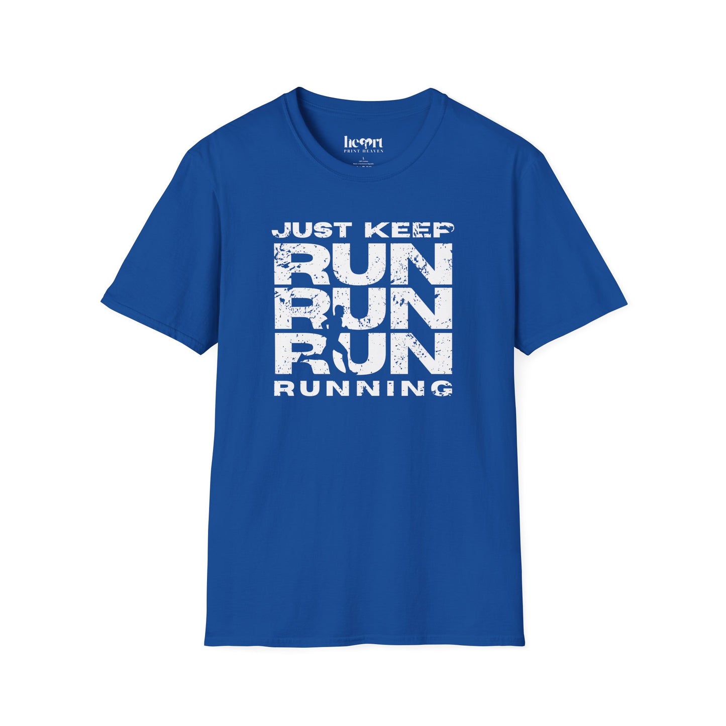 Just Keep Running Men's T-Shirt – Motivational Running Apparel for Active Men
