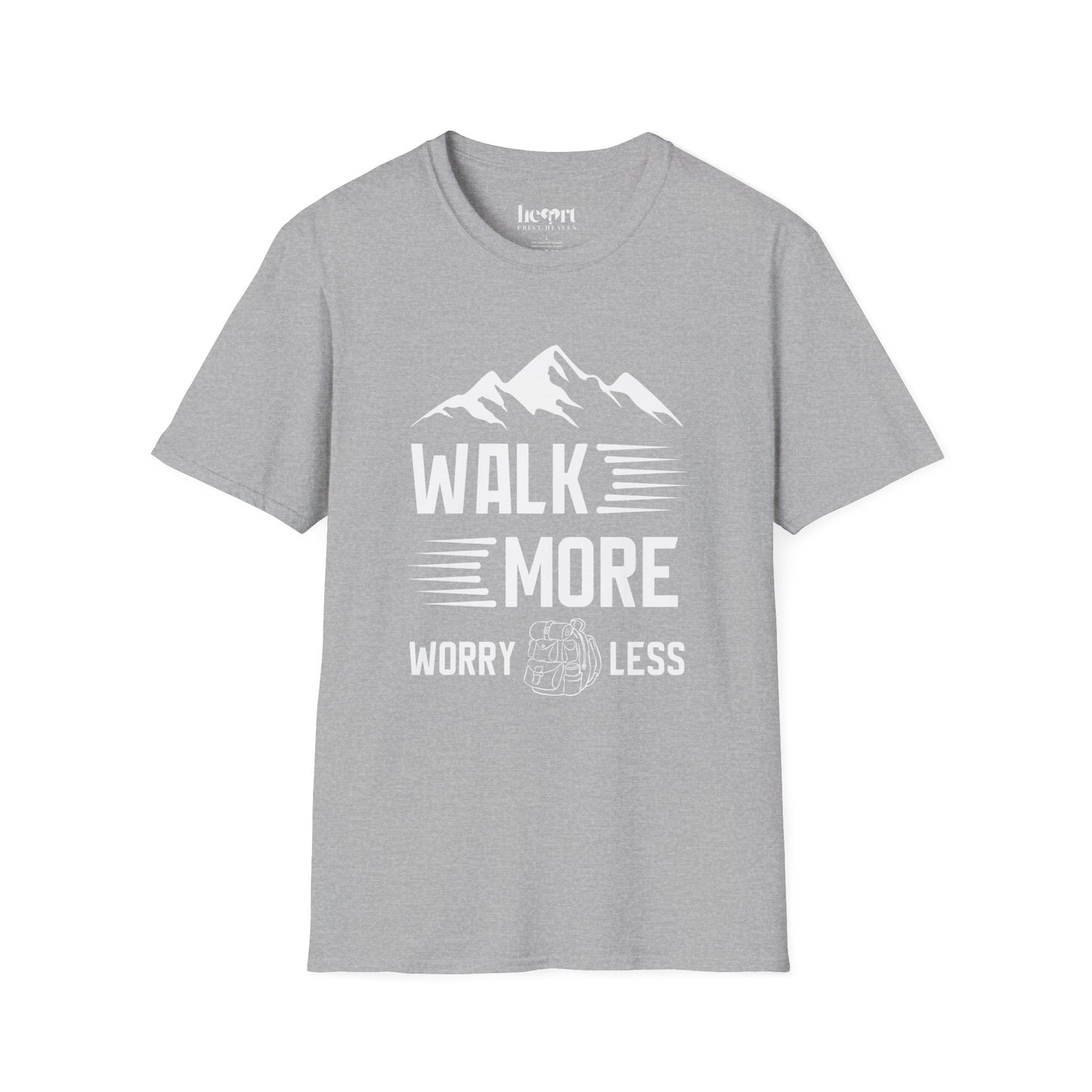 Walk More Worry Less T-Shirt 🚶‍♂️ | Motivational Walking Tee for Fitness & Nature Lovers