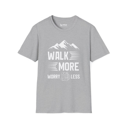 Walk More Worry Less T-Shirt 🚶‍♂️ | Motivational Walking Tee for Fitness & Nature Lovers