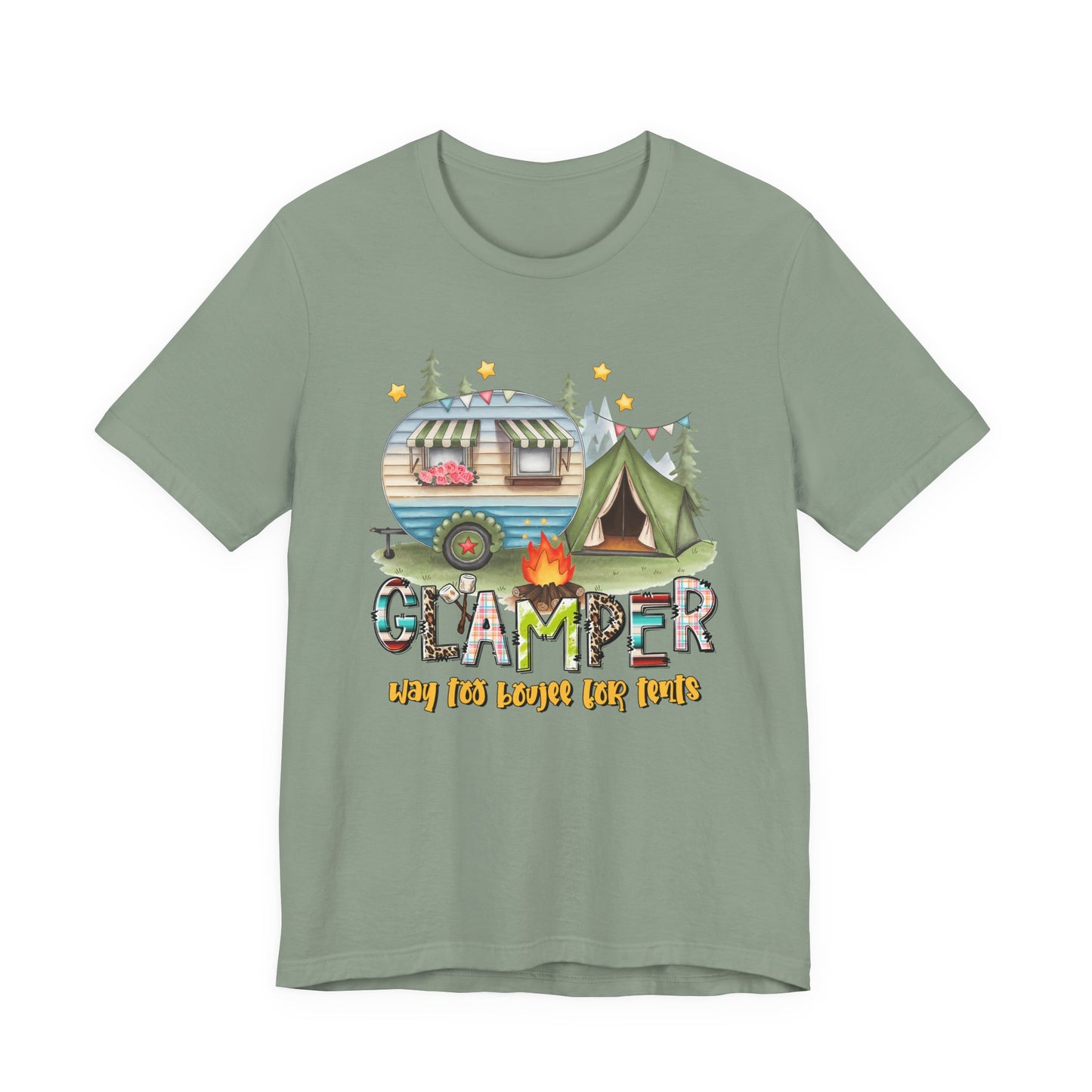 Glamper Way too Boujee for Tents T-shirt