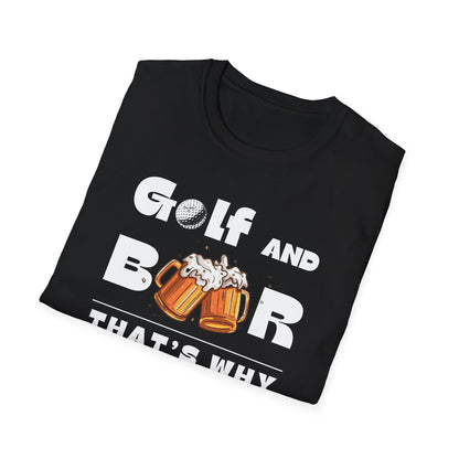 Golf & Beer Tee – Funny Golf Humor Sports Graphic T-Shirt