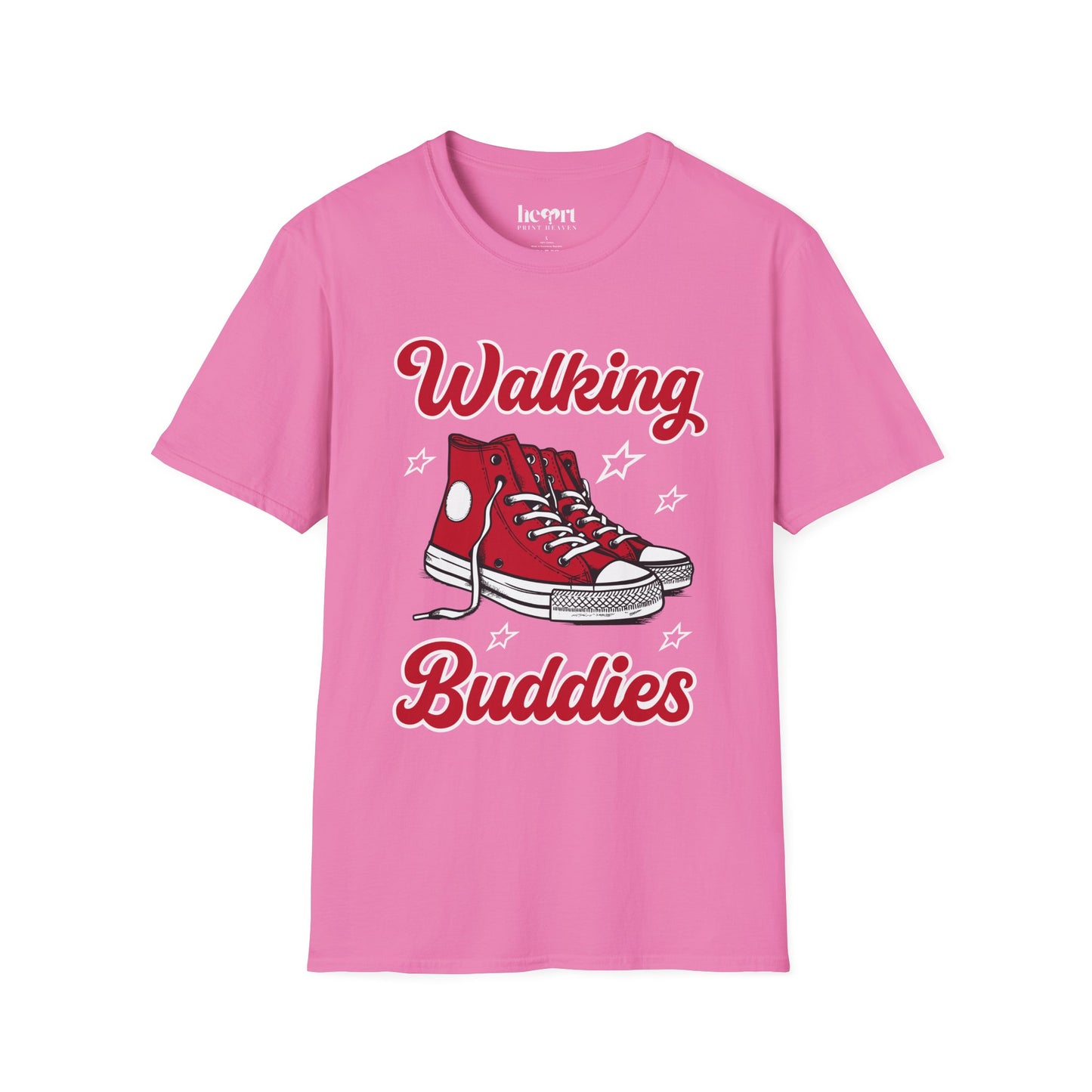 Walking Buddies T-Shirt 👟 | Red Shoes Design for Walking Partners & Friends