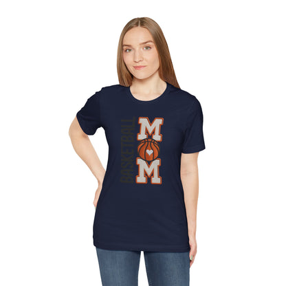 Basketball Mom Faux Embroidery T-Shirt – Game Day Sports Mom Tee