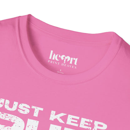 Just Keep Running Women's T-Shirt – Motivational Running Apparel for Active Women