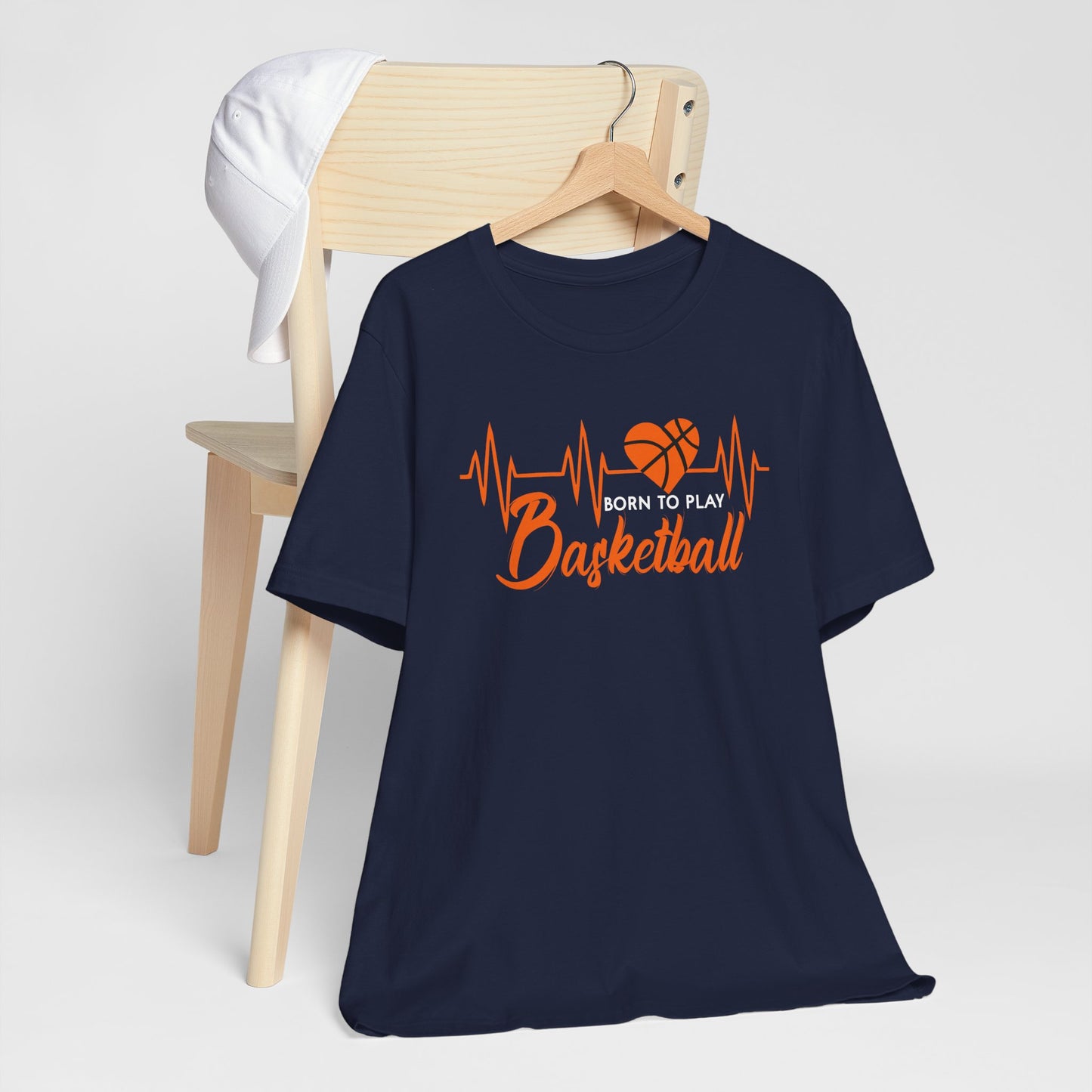 Born To Play Basketball funny Heartbeat Basketball T-Shirt