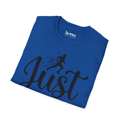 Just Keep Running T-Shirt – Motivational Running Shirt for Marathon & Fitness Enthusiasts