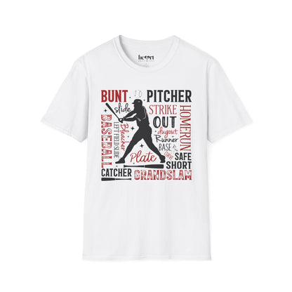 Sparkling Baseball Graphic T-Shirt – Glitter Sports Tee for Enthusiasts ✨⚾