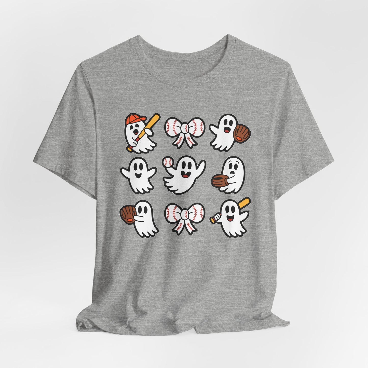 Cute Baseball Ghosts Halloween Spooky T-shirt