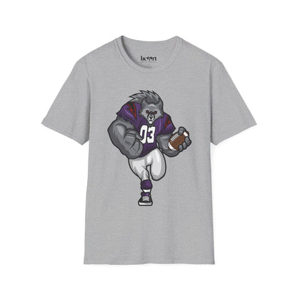 Big Bad Wolf American Football Mascot T-Shirt – Bold Sports Fan Apparel 🏈🐺