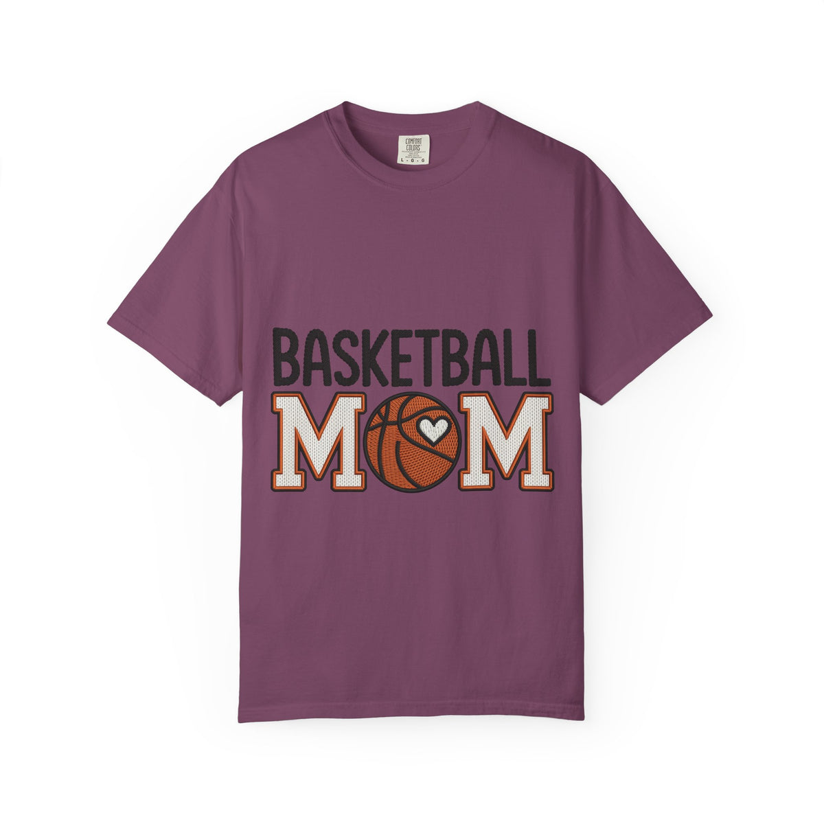 Basketball Mom Faux Embroidery T-Shirt 🏀 | Game Day Sports Mom Tee