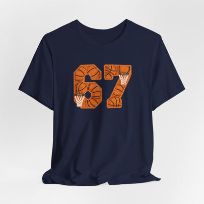 67 Basketball T-Shirt – Unique Basketball Graphic Tee for Fans & Players