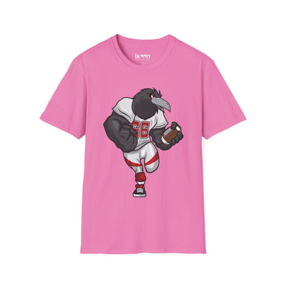 Black Crow Football Mascot T-Shirt – Fierce American Football Fan Apparel 🏈🦅