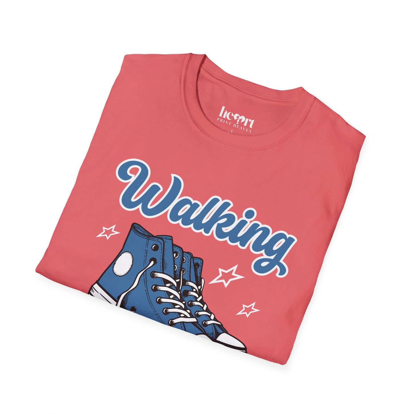 Walking Buddies Blue Shoes T-Shirt 👟🚶‍♀️ | Fun Fitness & Friendship Tee