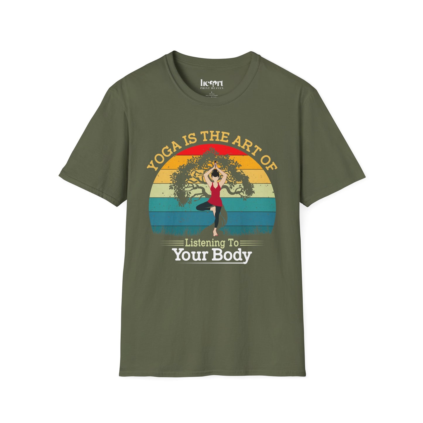 Yoga Is the Art of Listening to Your Body – Inspirational Yoga T-Shirt 🧘✨